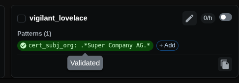 Certificate alert created