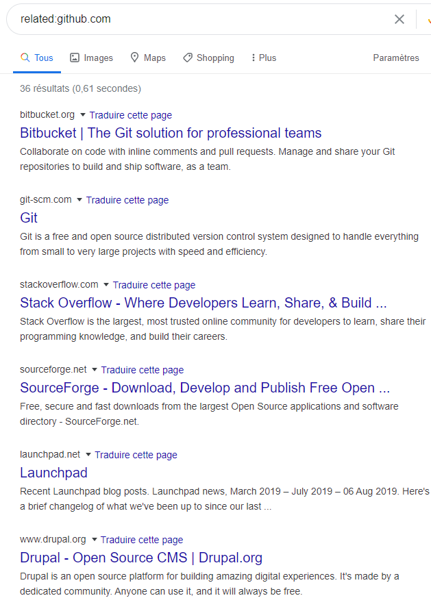 related search